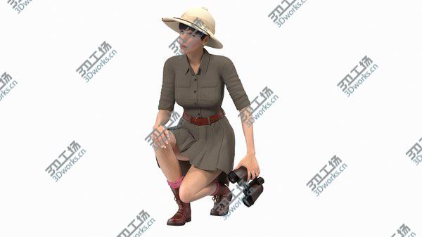 images/goods_img/20210312/Women in Safari Costume Crouching Pose 3D model/2.jpg